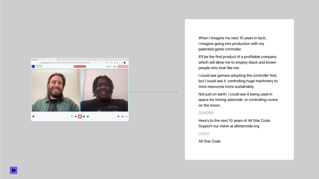 Step 1 — Quincy’s story